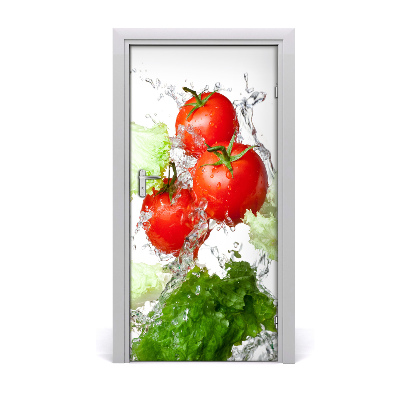 Fototapeta na dveře samolepící rajčata a zelí