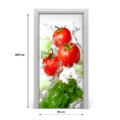 Fototapeta na dveře samolepící rajčata a zelí