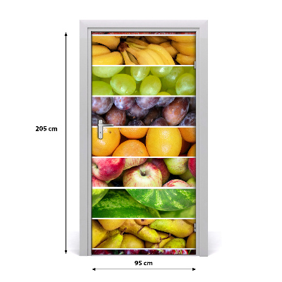 Fototapeta na dveře samolepící barevné ovoce