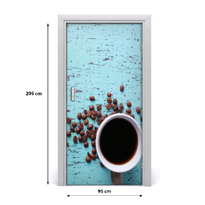 Fototapeta na dveře samolepící šálek kávy