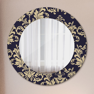 Kulaté dekorativní zrcadlo Květinový vzor