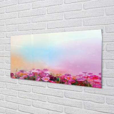 akrylový obraz květiny nebe
