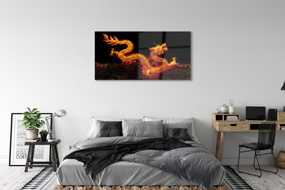 akrylový obraz Gold dragon