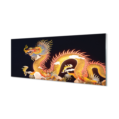 akrylový obraz Golden Japanese Dragon