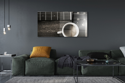 akrylový obraz coffee kytara