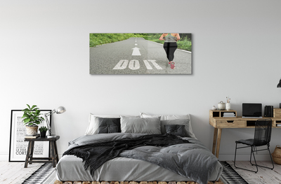 akrylový obraz Žena road kurz