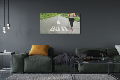 akrylový obraz Žena road kurz