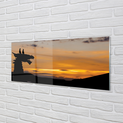 akrylový obraz Slunce oblohu drak