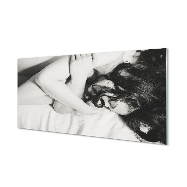 akrylový obraz spící ženu