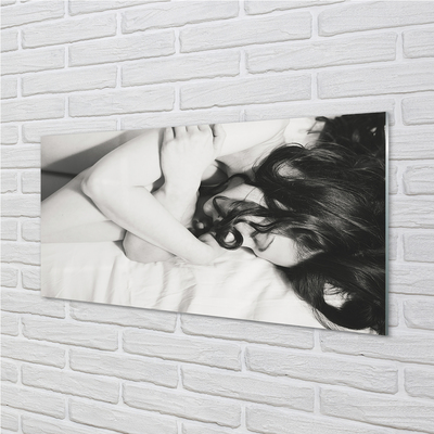 akrylový obraz spící ženu