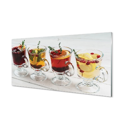 Obraz na skle Zimní ovocný čaj byliny