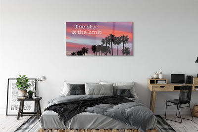 Obraz na skle Palm západu slunce