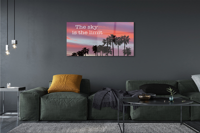 Obraz na skle Palm západu slunce