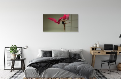 Obraz na skle Baletka růžová Materiál