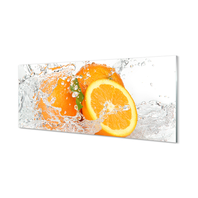 Skleněný panel Pomeranče ve vodě
