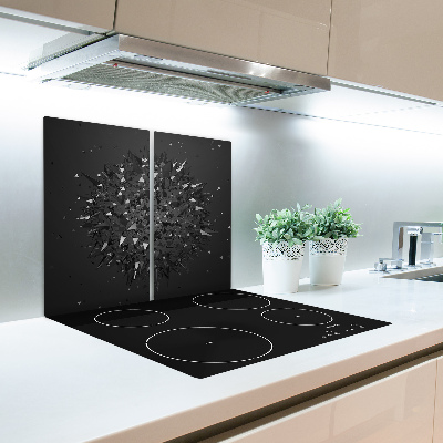 Skleněné deska do kuchyně 3D abstrakce