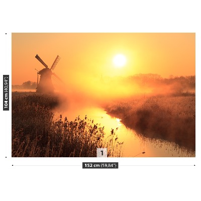 Fototapeta Slunce větrný mlýn