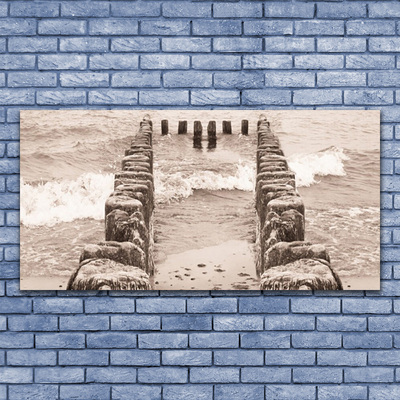 akrylový obraz Oceán Pláž Architektura