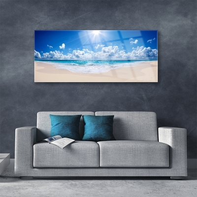 akrylový obraz Pláž Moře Slunce Krajina