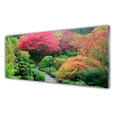 Kuchyňský skleněný panel Zahrada Květina Strom Příroda