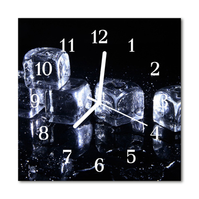 Skleněné hodiny čtvercové Kostky ledu