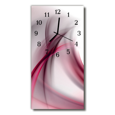 Skleněné hodiny vertikální Umění Abstrakce fialových linií