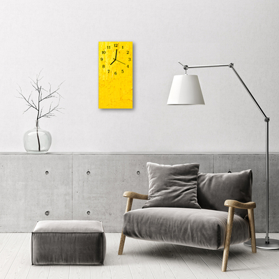 Skleněné hodiny vertikální Umění Abstrakce grafika žlutá