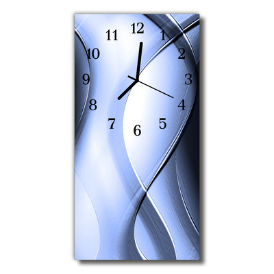 Skleněné hodiny vertikální Umění abstrakce modrá
