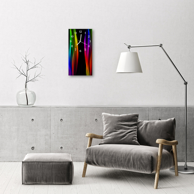 Skleněné hodiny vertikální Moderní barvy duhových barev