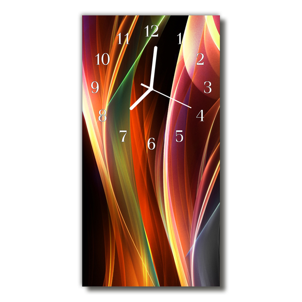 Skleněné hodiny vertikální Umění Abstrakce barevné čáry