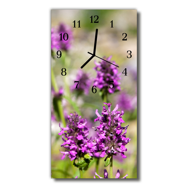 Nástěnné hodiny vertikální Květiny barevná příroda