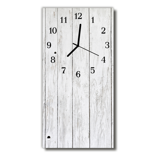 Nástěnné hodiny vertikální Bílé dřevo
