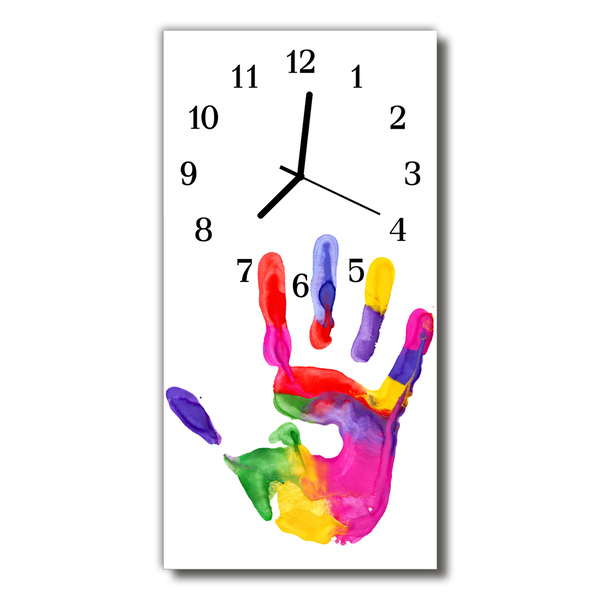 Nástěnné hodiny vertikální Ručně malovaná barevná barva