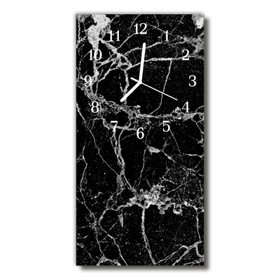 Nástěnné hodiny vertikální Umění Přírodní černý kámen