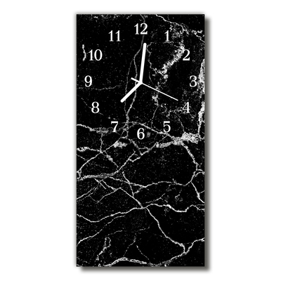 Nástěnné hodiny vertikální Umění Přírodní černý kámen