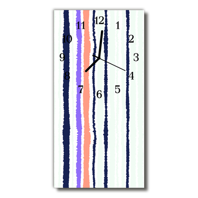 Nástěnné hodiny vertikální Umělecké řemeny barvy barevné