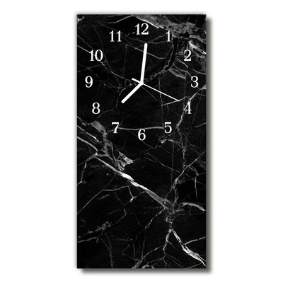 Nástěnné hodiny vertikální Grafit přirozený černý kámen