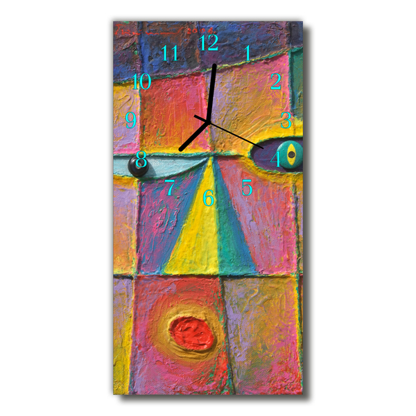 Nástěnné hodiny vertikální Umění abstrakce barevné tisku
