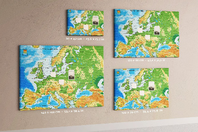 Dětská nástěnka Titulky mapy světa