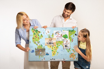 Dětská nástěnka Mapa národnosti