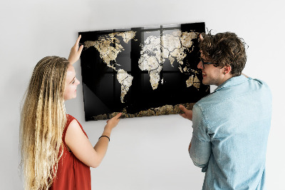 Magnetická tabule pro děti Mapa světa sucha