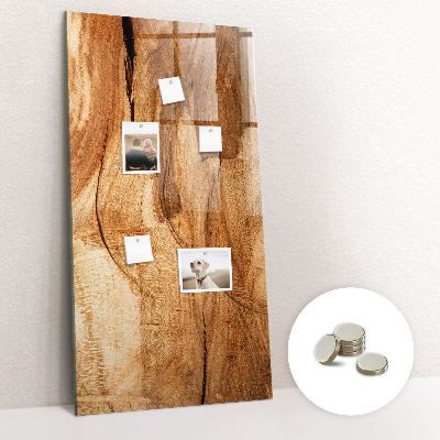 Skleněná magnetická tabule Přírodní dřevo